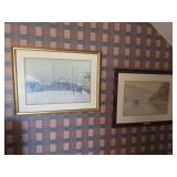 2  Framed Paul Sawyier Prints