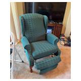 Green Fabric Recliner