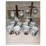 Large Collection of Norman Rockwell Mugs and Misc. Tea Cups