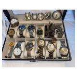 Assorted Wrist Watches and Pocket Watches in a Box