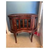 Kidney-Shaped Serving Cabinet w/ Serving Tray 28.5”Lx29”Hx17”D