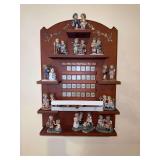 Gowned Wall Calendwr w/ Figurines-23”Tx16”W