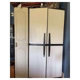 Plastic Storage Cabinets with Contents - 13”W x 20”D x 70”H & 35”W x 18”D x 71”H