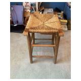 Wicker Rope-Bottom Stool 24” (Damaged)