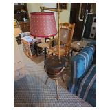 Vintage wooden Bucket Floor Lamp - 55'H
