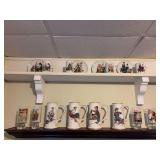 Norman Rockwell Beer Steins, Plates, Mugs, and Glassware