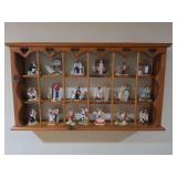 Danbury Mint Ceramic Figurine Collection and Display Shelf (36 1/2'L x 20'W)