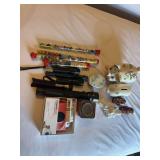 Miscellaneous Home Decor, Flashlights, Marbles, and Polaroid Camera