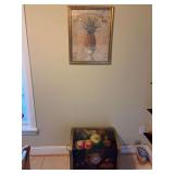 Trunk (20”Hx20”Wx16”D) and Framed Picture