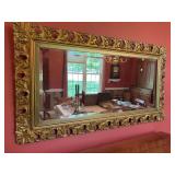 Beveled Edge Wood Framed Wall Mirror - 50”W x 27”H