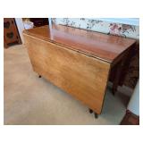 Antique Drop Leaf Gate Leg Table - 28”H x 46”L x 21”W (22” Leafs)