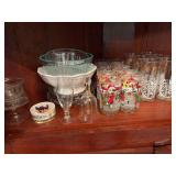 Assorted Christmas Drinking Glasses and Misc