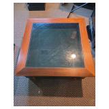 Glass Top Display Coffee Table with 2 Drawers - 38'Lx38'Wx17'H