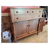 Sideboard Table with Spindle Front Posts - front is faded -  42”H x 44”W x 20”D
