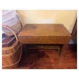 Wooden Step-stool and Assorted Baskets
