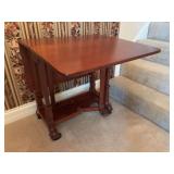 Gate Leg Drop Leaf Table - one leg is damaged - 28”H x 27”W x 11”D