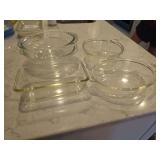 5 Piece Vintage PYREX Glass Serving Dishes