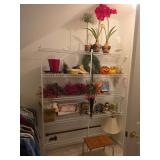 Contents of Shelves - Christmas Decor, Floral Arrangements, Glassware, Etc.