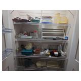 Contents of Pantry - Tupperware, Jars, and Other Serving Items