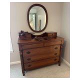 Inman Furniture Dresser with Mirror (Hardware Included)-47”Lx21”Wx36”H