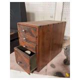 Wooden Storage Box with Assorted Tools