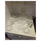 Assorted Cut Glass Servingware