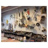 Contents of Pegboard - assorted hardware