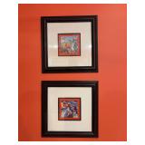 Pair of Framed Prints - 15” x 15”
