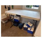 Folding Leg Plastic Table - 49”W x 24”D x 34”H