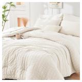 HYMOKEGE Ivory Queen Comforter Set Seers