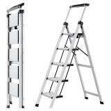 XinSunho 5 Step Ladder, Retractable Hand