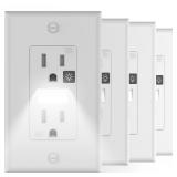 4pk SOZULAMP Receptacle Outlet with Night Li
