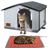 Insulated Heated Cat House Indoor/Outdoo