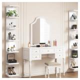 Fixwal 7 Tier Wall Mounted Shelf Unit Wh