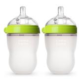 Comotomo Baby Bottle Double Pack, Green,
