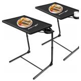 TV Tray Table, TV Dinner Table with 3 Ti