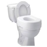 Carex Raised Toilet Seat - White