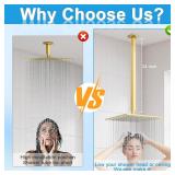 Shower Arm with Flange 24 Inches Ceiling