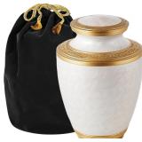 AspenStudio White Gold Brass Urn Cremati