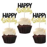 Rsstarxi 24 Pack Happy Birthday Cupcake