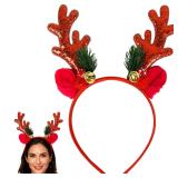 Glittering Christmas Antler Headband, Sa