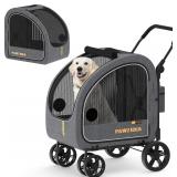 PAWZIDEA Large Dog Stroller with Detacha