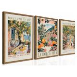 Italy Travel Wall Art Set of 3, Amalfi C