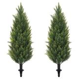 3FT Artificial Cedar Topiary Trees with