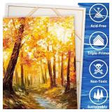 FIXSMITH Stretched White Blank Canvas -