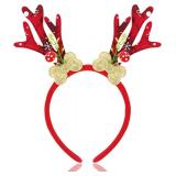 Red Christmas Reindeer Antlers Headband