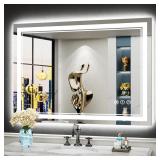 44x32 LED Bathroom Mirror with Lights, B