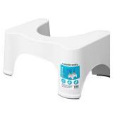 9 in. Ecco Plastic Toilet Stool in White