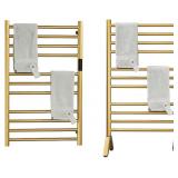 Heated Towel Rack Gold Freestanding & Wa