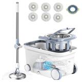 Spin Mop Bucket Deluxe 360 Spinning Floo